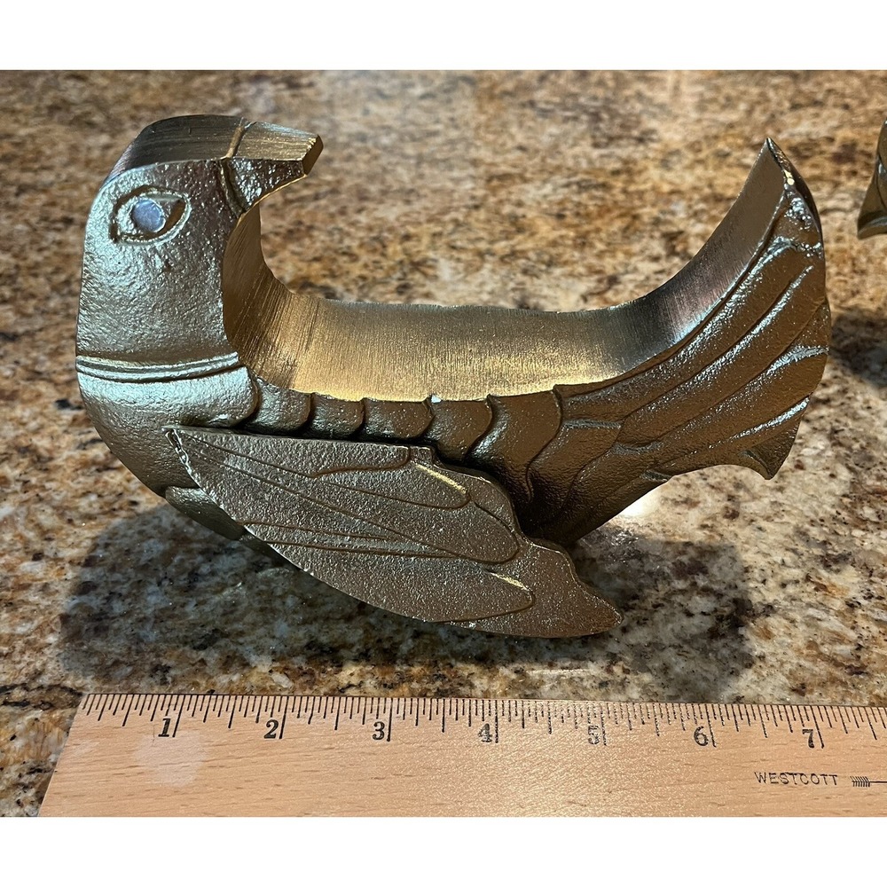 Project 62 Brass Tone Decorative Birds MCM Set Of 2‎ Metal HTF Gorgeous - Picture 12 of 13